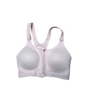 SHEFIT Luxe Bra Womens Pink Front Zip Wireless Adjustable Full Coverage